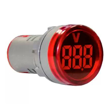 Индикатор значения напряжения AD22-RV красный Энергия - Электрика, НВА - Устройства управления и сигнализации - Сигнальная аппаратура - магазин электрооборудования amperomvolt.ru